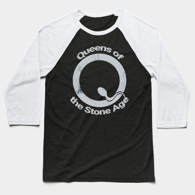 Queens of the Stone Age Vintage Baseball T-Shirt by Glitch LineArt